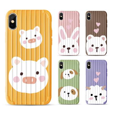 China OEM Colorfu TPU Shockproof Luggage Phone Cases For Iphone 13 Colorful Candy Soft Tpu Back Covers For Iphonex xr 7 7plus 8plus Capus for sale