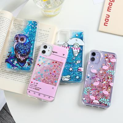 China Waterproof Note 9 Pro Quicksand Case For Liquid Note 9 Pro 9S 10S 8T 8 Fundas de Xiaomi Redmi 9 9A 9C Xiaomi Redmi Note 10 Pro Case Back Cover for sale