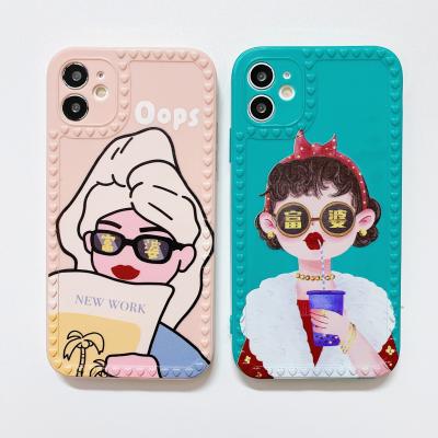 China Cute Anti-drop Love Photo View Cartoon Mobile Phone Case For iPhone 12 11 pro XS max SE20 XR 7 x 8 plus Soft TPU Cover Shockproof Bag for sale