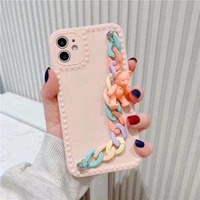 China Waterproof Suitable For iPhone 7 8 Plus X XR XS MAX 11 PRO MAX 12 Cartoon Mini Protective Sleeve Bear Wrist for sale