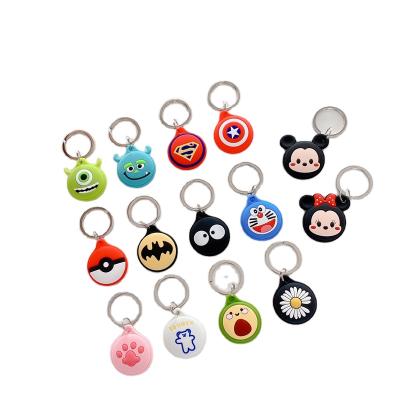 China Waterproof Silicone Case For Airtag Case Anti-lost Cartoon Key Chain For Airtag Case for sale