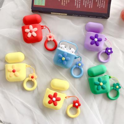 China For Inear Earphone Cute Flower For Airpod Case Silicone For Flower Airpods Case For Airpods Case for sale