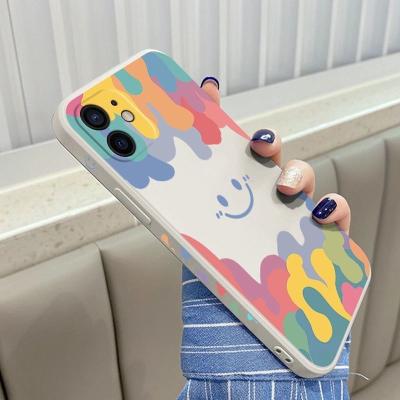 China Cute Smile TPU Case For iPhone Colorful Art Design Matte Soft Silicone TPU Phone Case For iPhone 7 8 plus Se 11 12 ZERY0716-06 for sale