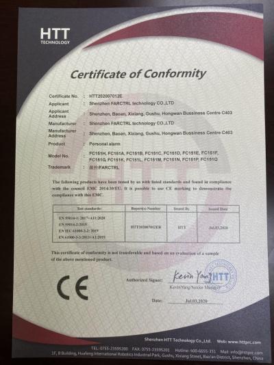 CE - Shenzhen Farctrl Technology Co., Ltd.