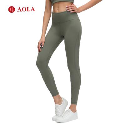 China AOLA Breathable Yoga Gym Running Seamless High Waist Set Sports Wear Women Print Leggings Fitness for sale