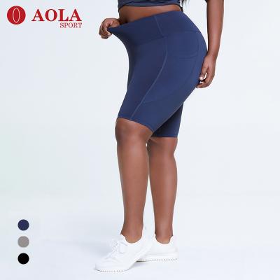 China AOLA Breathable High Waist Pour Women Seamless Custom Compression Mesh Spandex Workout Jogger Athletic Running Plus Size Women's Shorts for sale