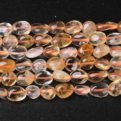 China DIY Jewelry Making Natural Citrine Crystal Quartz Beads Irregular Shape Beads For Jewelry Making for sale