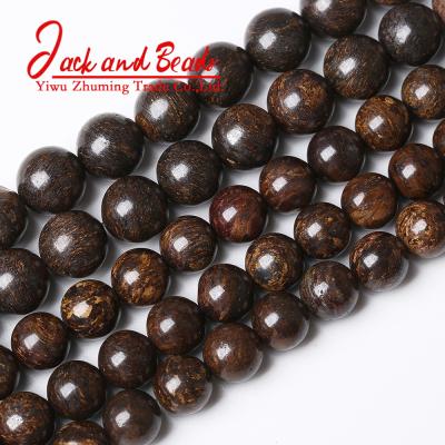 China DIY Jewelry Making Natural Stone Brown Bronzite Jasper Round Loose Beads For Jewelry Making for sale