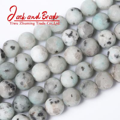 China DIY Jewelry Making Matte Tianshan Blue Quartz Natural Stone Round Beads 15