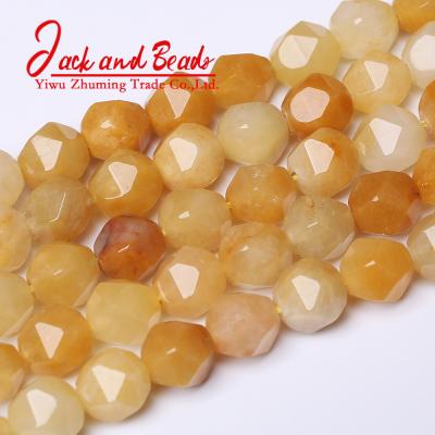 China DIY Jewelry Making Natural Stone Faceted Yellow Topaz Loose Beads For Jewelry Making for sale