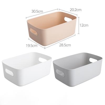 China White Kitchen Viable Desktop Storage Box Plastic Storage Box Sundries Organizer Makeup Organizer Cosmetic for sale