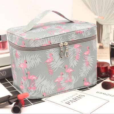 China New Style Feature Canvas Travel Storage Cosmetic Bag Makeup Bag Korean Cute Portable Multifunctional Waterproof Makeup Bag for sale