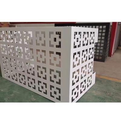 China Commercial Decorative Outdoor AC Sheets Aluminum Outdoor Air Conditioning Unit Cover for sale