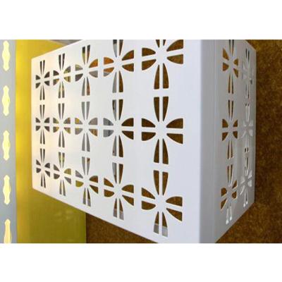 China Commercial Decaorative Aluminum Wooden Cover Air Conditioner Outdoor AC Cover for sale