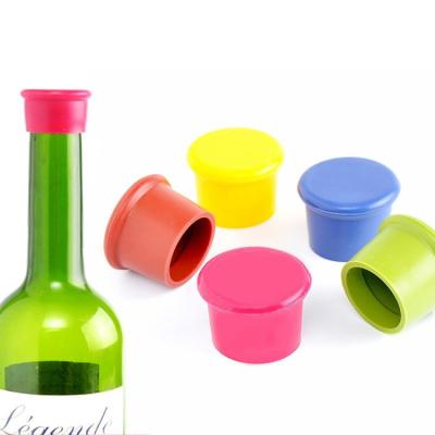 China Reusable Silicone Wine Bottle Stoppers Topper Saver Rubber Wine Cover Traditional Decorative Airtight Seal Wine for Champagne Beer Beverage for sale