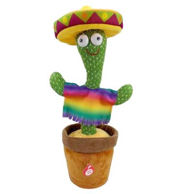 China SanLead 1PC Dancing Cactus Plush Toy with Hat and Cape, Singing Cactus Toy and Cactus Stuffed Animals Toys for Kids Home Decoration Present for sale