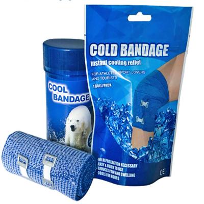 China Personal Care Polyamide Bandage Pain Relief Elastic Ice Compression Sports Cooling Cold Bandage for sale