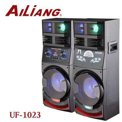 China Professional Wireless UF-1023/2.0 Active 10 Inch Stage Speaker With Small Mixer Console for sale