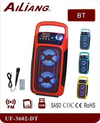 China AILIANG UF-3602-DT PORTABLE portable speaker with BT and built-in battery for sale