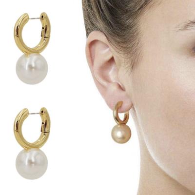 China Luxury Freshwater Jewelry Vintage Pearl Drop Earring Popular Famous Designer Brands For Women 2022 for sale