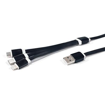 Chine MP3/MP4 Player Custom 3 in 1 PVC/Strip USB Cable Multi Function Data Cable Charging Adapter for iPhone12 Type C Android 3 in 1 USB Cable Charger à vendre