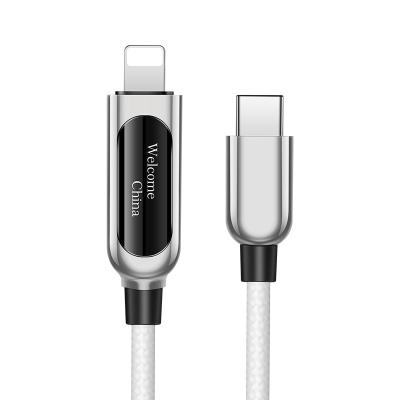 China MP3/MP4 Player For iPhone Digital Display Cable Charger Smart LED Display 100W USB C Quick Charging Palladium Data Type To USB C Cable C Cable à venda