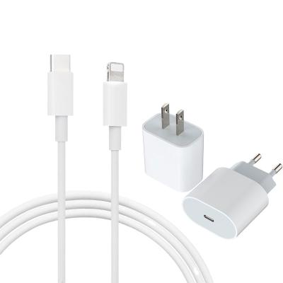 China Mobile Phone For iPhone 12/13/14 Fast Charger 2 Pack 20W Type-C Fast Charger Block 1m Cable With 3ft PD Cable Compatible With iPhone 14 Set for sale