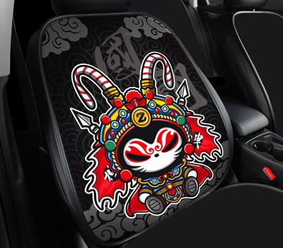 China New-China New-China Acceptable PU Cotton Fabric Chinese Operal Element Car Seat Black Leather Stock Design New-China Costom Chic for sale