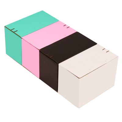 China Recycled Materials Zipper Packaging Boxes Adhesive Tear Strips Shipping Carton Candy Color Custom Logo Printing Accept Corrugated Mailer Boxes for sale