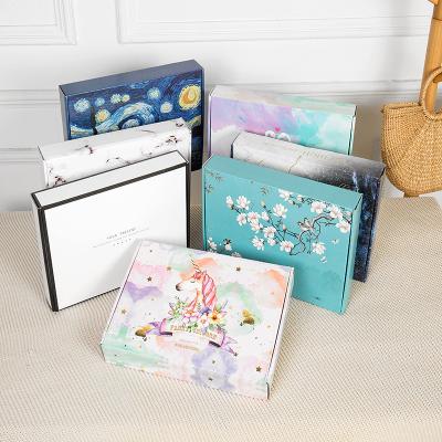 China Recycled Materials Store Beautiful Printing Apparel Packaging Boxes Custom Printing Accept Foaming Glue Zipper High Quality Self Sealing Box for sale