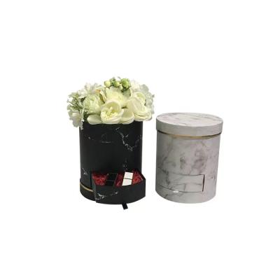 China Handmade/Recycled Luxury Flower Flower Boxes Rolling Cylinder Gift Box Rose Material Paperboard Festvial Present Package For Bouquets for sale