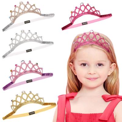 China Amazon Fashion Trendy Hot Selling Girls Crown Princess Headwear Accessory Headband Hair Bands From China Factory Tops for sale