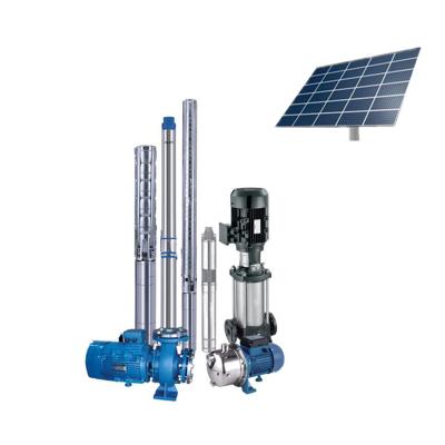 China Submersible 90KW 120HP solar water pump system for deep well with 250-500 m3/h water flow for borehole deep well for sale