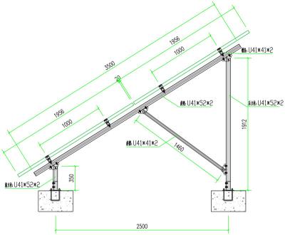 China Including Compete Hot Galvanized Adjustable Parts Solar Panel Mount Bracket For Ground PV Panels for sale