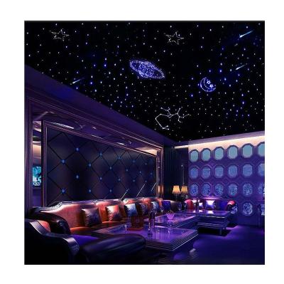 China Fiber Optic Light+Polyester Particleboard Fiber Cinema Ceiling Led Panel Light Shooting Star 60x60cm Magnet Installation for sale