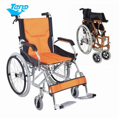 China Double Cut Folding Manual Wheelchair Rehabilitation Therapy Supplies Factory Price OEM Folding Indoor Manual Metal Steel Wheelchair for sale