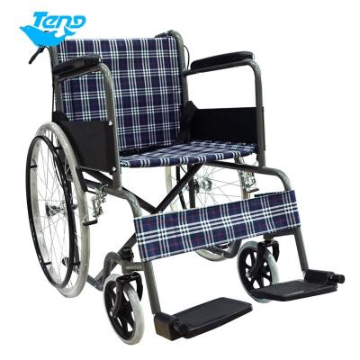 China Yuteng OEM Factory Wholesale Wheelchairs Folding Double Cutoff Manual Wheelchair Folding Manual Indoor Aluminum Steel Wheelchair for sale