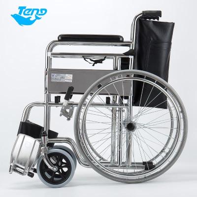 China Double Cut Wheelchair Factory OEM Folding Manual Wheelchairs 4 In 1 Extended Steel Manual Toilet Headrest Mobile Manual Wheelchair for sale