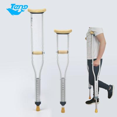 China OEM Armpit Support Crutch Aluminum Alloy Armpit Support Cane Flexible Armpit Support Crutch Armpit Walking Armpit Crutch for sale