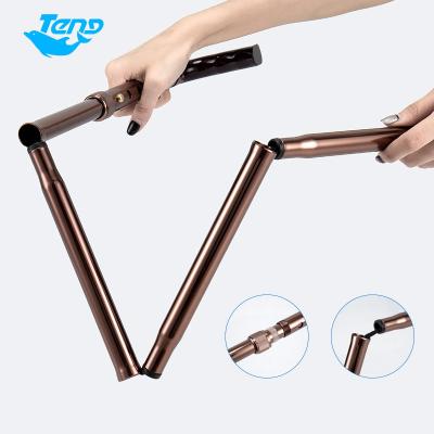 China Customized OEM Yuteng Portable Crutch Canes Use Lightweight Functional Medical Disabled Aluminum Crutches Cane Folding Crutch for sale