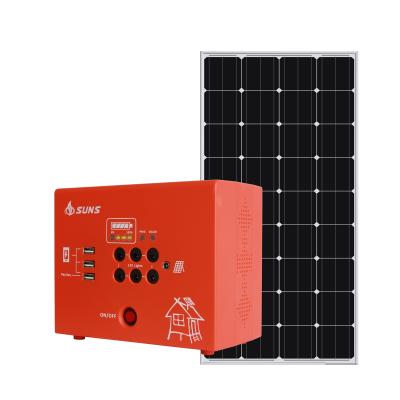 China PAYG 60W Mini Home Solar Home Lighting Kit and Cell Phone Charging System for sale