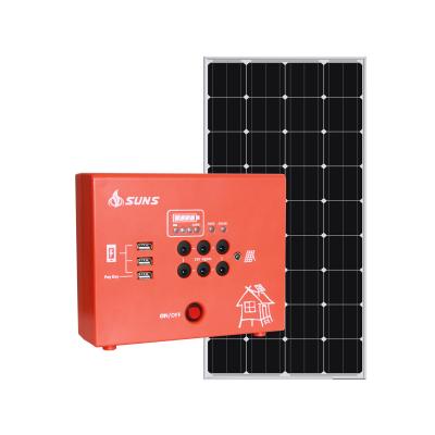 China Portable Small House Emergency Home Pay As You Go Solar Power System 15W 30W 60W for sale