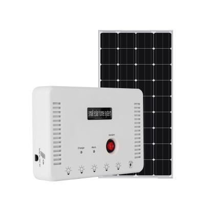 China Solar panel 10W home system kit with 6Ah lithium ion battery/2pcs 1W LED bulb/USB cable for sale