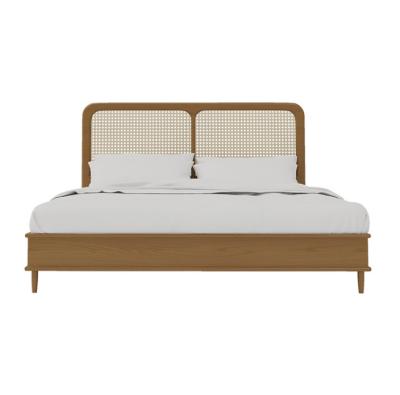 China Adjustable Modern Minimalist Wood Furniture Double Bed (Other) Solid Wood Bed for sale