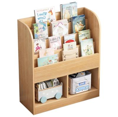 China Economic Simple Floor Shelf Living Room Storage Cabinet (Height) Adjustable Children's Shelf for sale