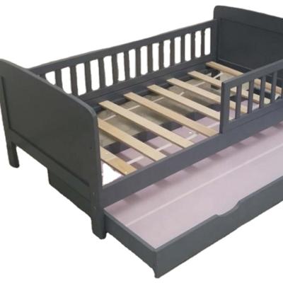 China Solid Wood Fashionable Wooden Furniture Kids Bed Children Cribs With Drawer for sale