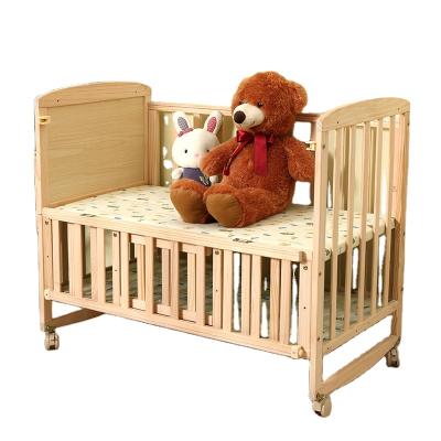 China High Quality Durable+adjustable+Mobile Minimalist Style Wooden Baby Cribs For Baby for sale