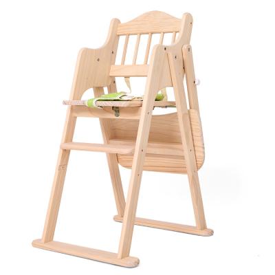 China Safety Comfortable Baby Dining Wooden Chair Installation Free Foldable Baby Chairs Umpire Chair Baby Feeding for sale