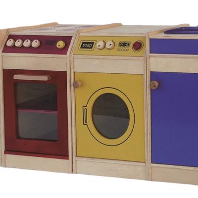 China Colorful Kitchen Toys Play Storage Cabinet Set For Kitchen Montessori Materials for sale