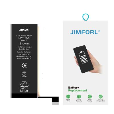 China Original Mobile Phone Factory Mobile Phone Replacement Battery For iPhone 5 Battery With Strong IC Dual Protection 1440mAh for sale